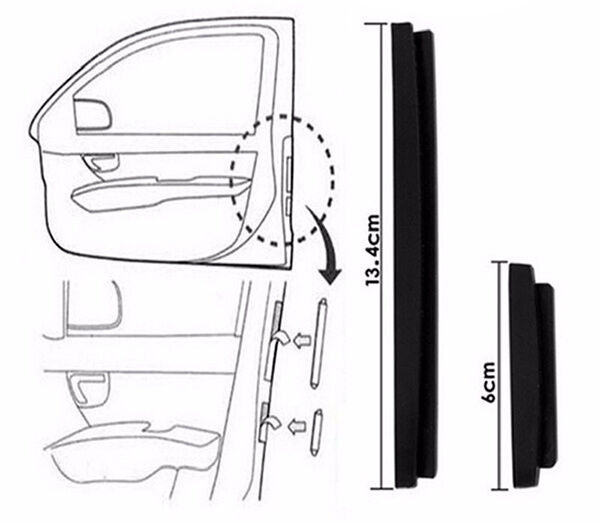 8 Protections Of Door Molding Black New OEM Door Car Door Bumper Strips New