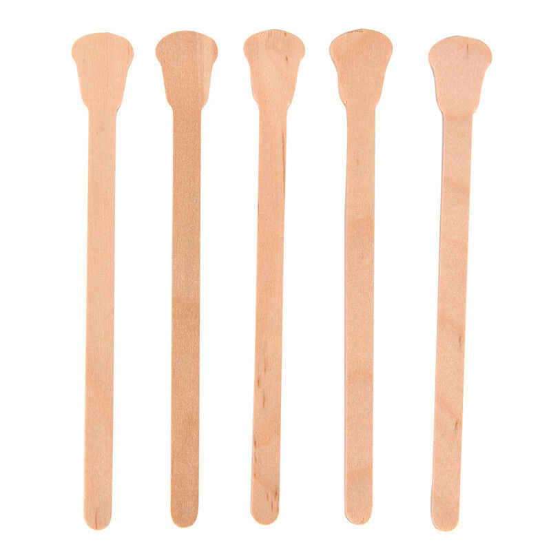 50PCS Wooden Waxing Wax Spatula Disposable Bamboo Sticks Kit Skin Beauty Tool Kt
