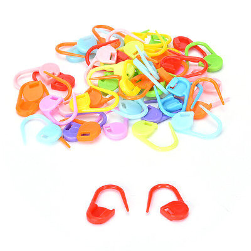 50 Pcs/set Needle Clip Plastic Mini Knitting Crochet Locking Stitch Sewing_B Qx