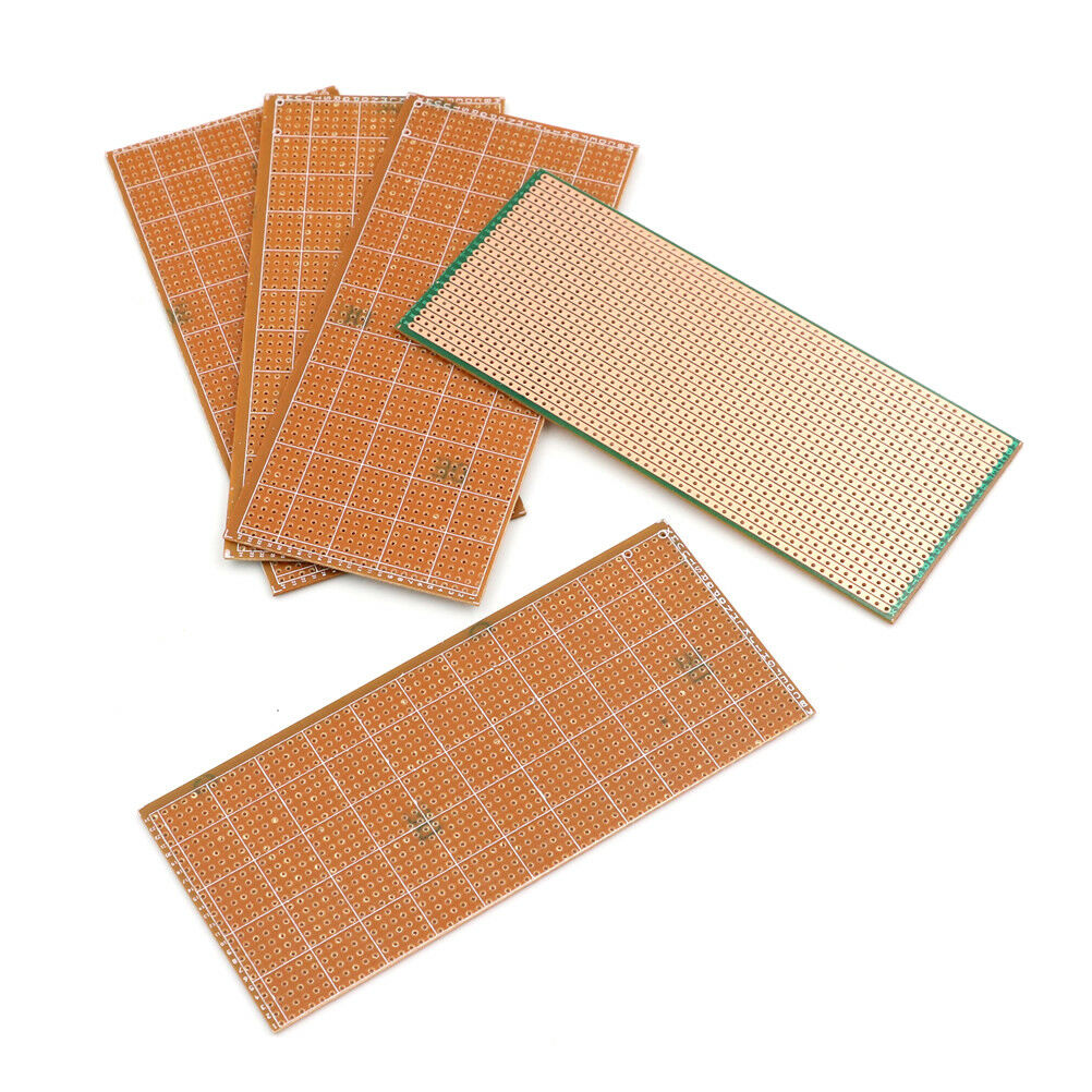 5Pcs 6.5x14.5cm Stripboard Veroboard Uncut PCB Platine Single SideCircuitBoardBD
