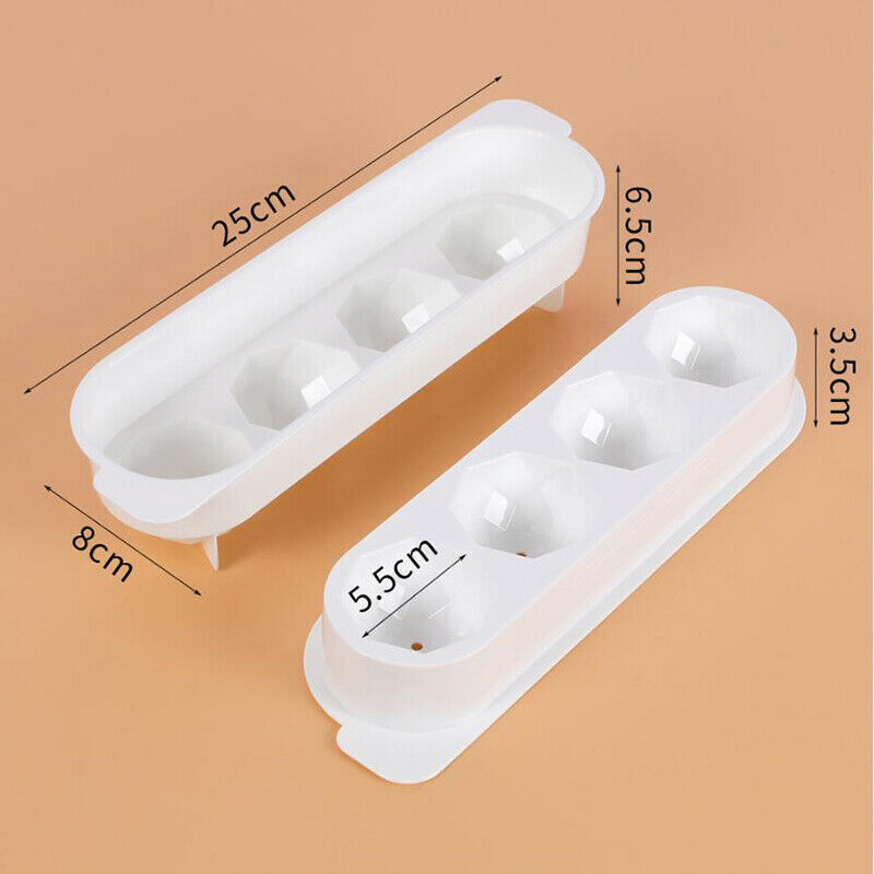 4 Cravity Round Ice Ball Maker Sphere Tray Plastic Mold Cube Summer Ice M.l8