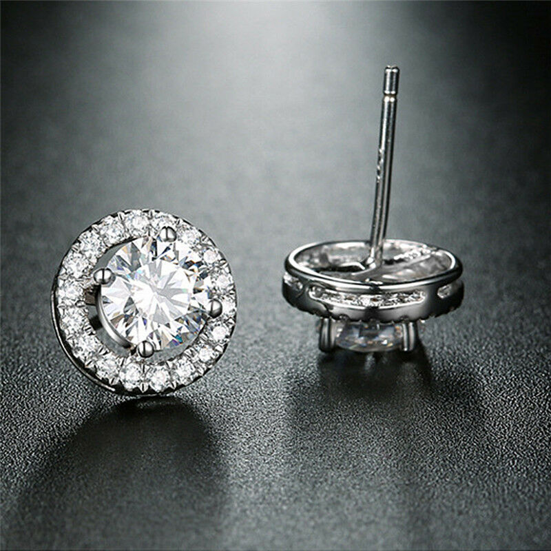 Classic Sliver Plated Heart Arrow Zircon Earrings Elegant Wedding Earringh3L Qx