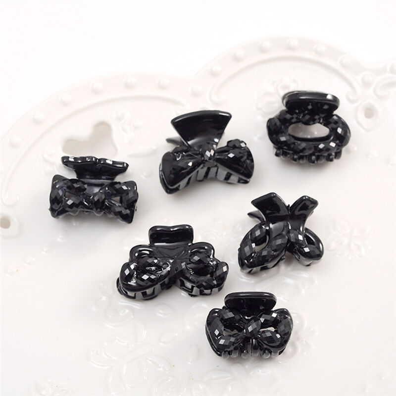 10pcs Popular Mixed Small Plastic Black Hair Clips Hairpin Claws Clamps DD