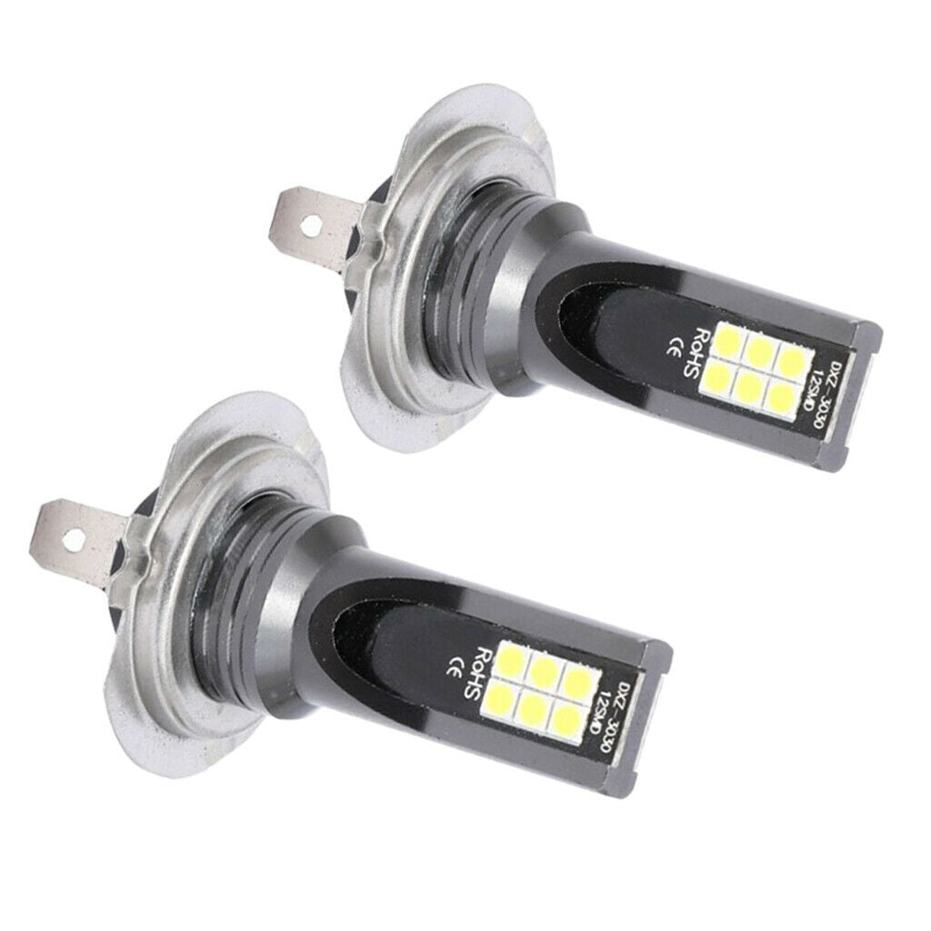 Auto Car 12 LED Fog Headlight Bulbs Conversion Kit Hi/Lo Beam Lamps H7 3030