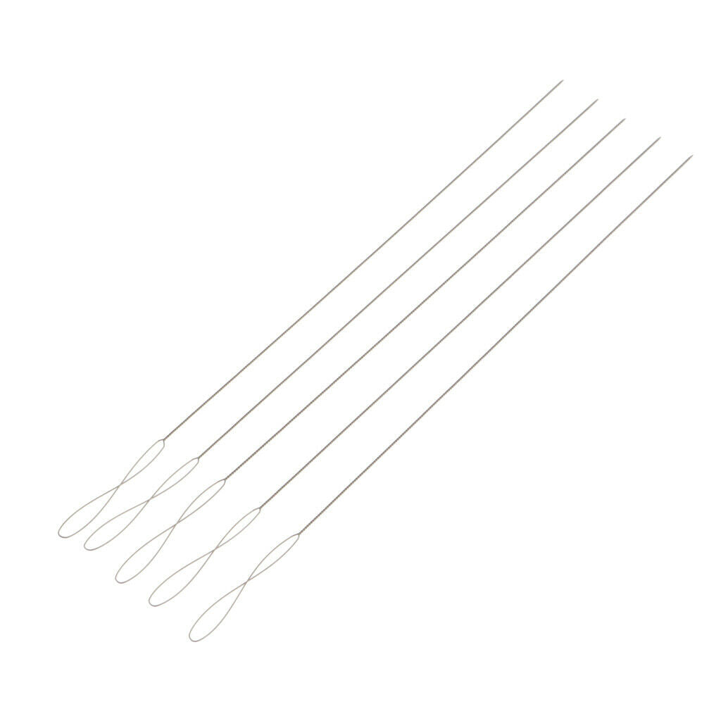 5 pieces bead needle collapsible big eye jewelry tools 0.4mm