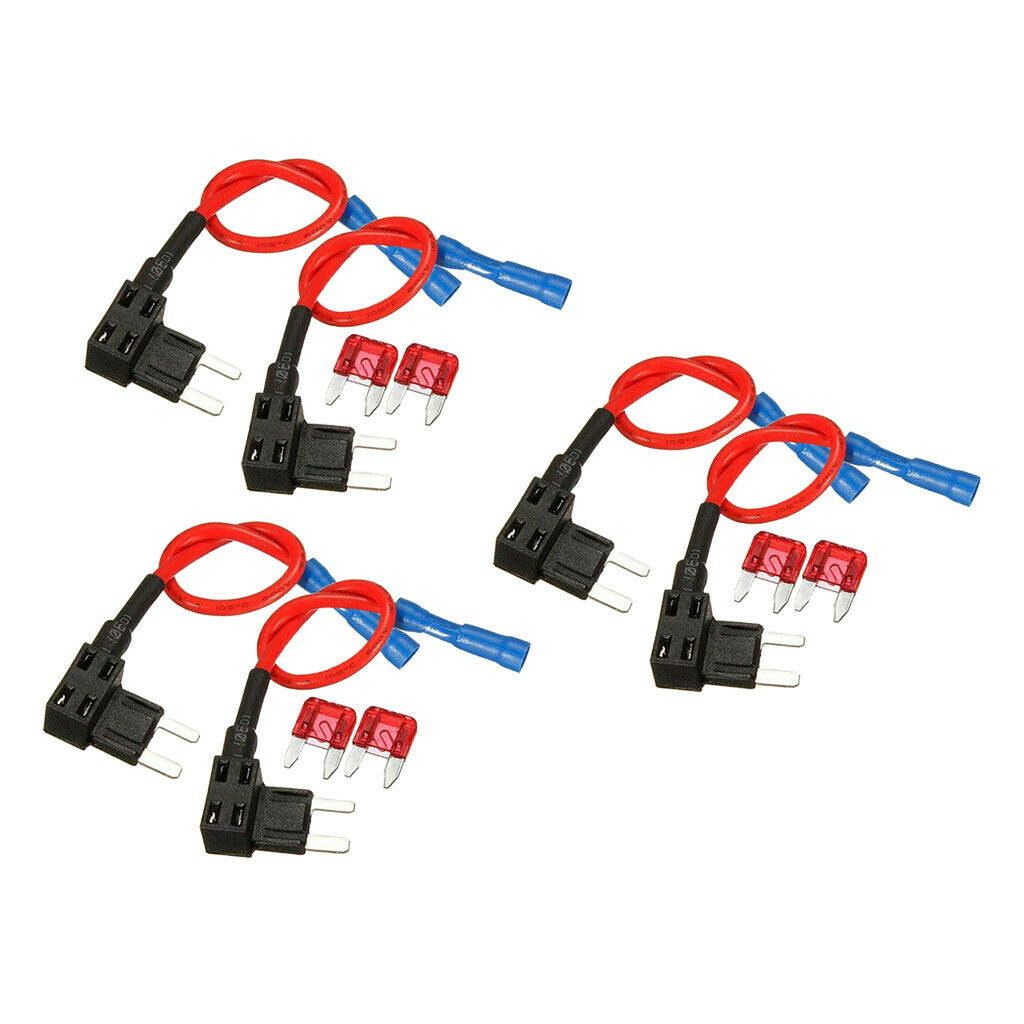 6x Circuit Fuse Tap ATS Mini Adapter Double Circuit with  Blade Fuse for Car
