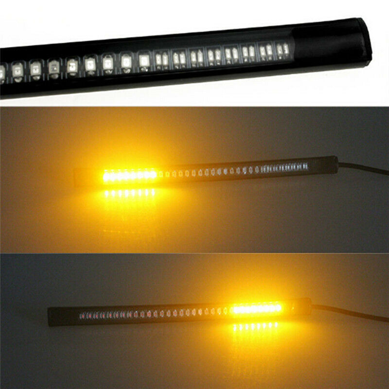 led motorcycle atv tail brake stop turn signal strip light waterproof lam.l8