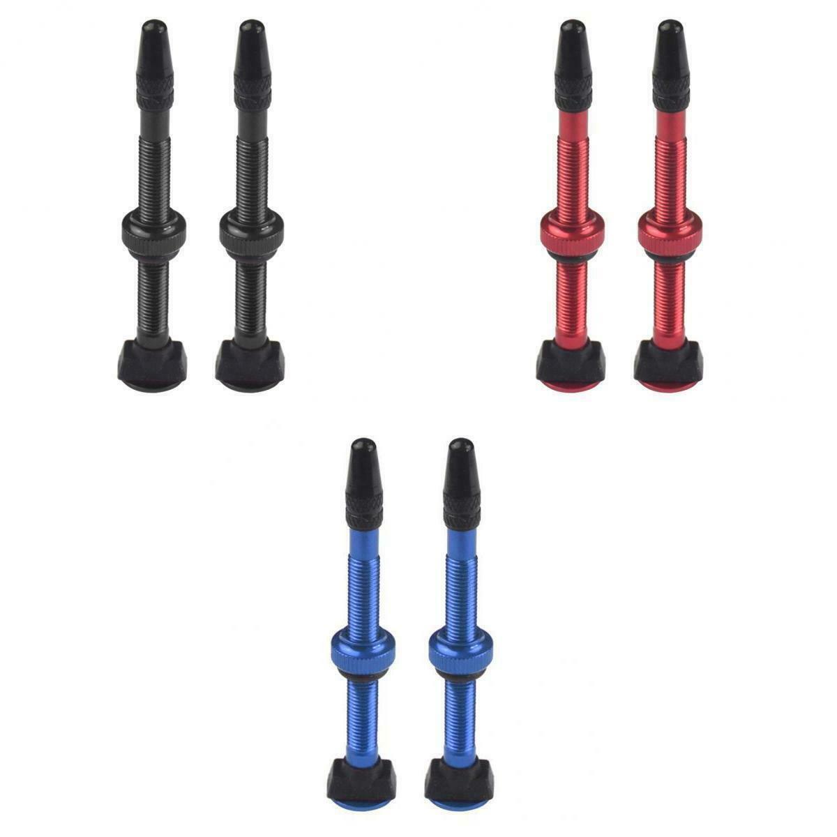 6x Alloy 60mm MTB Mountain Bike Tubeless Presta Valve Stem Kit Universal