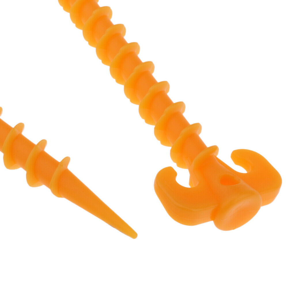 Prettyia 5x Plastics Helix Camping Awning Tent Pegs for Outdoor Sports