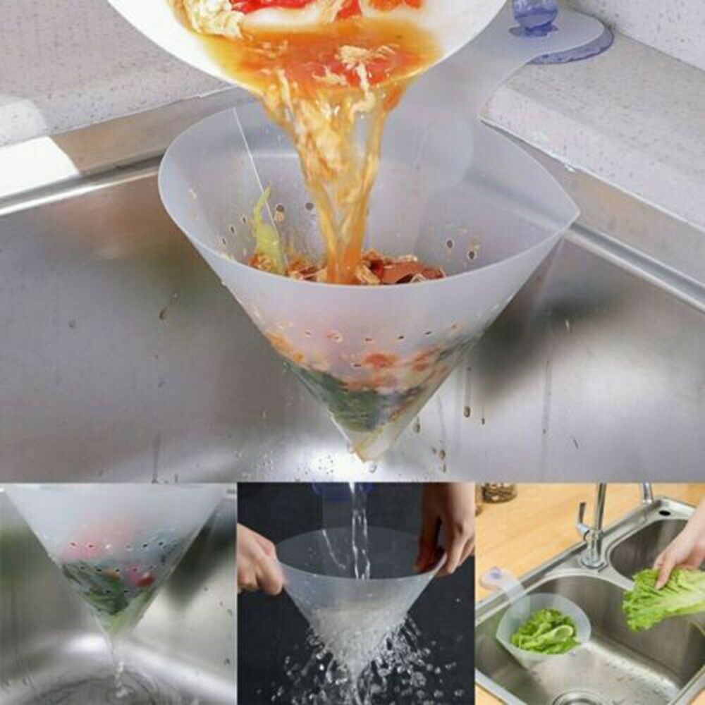 1PCS Kitchen Drain Sink Strainer Filter Food Catcher Anti-Blocking Foldable Tool