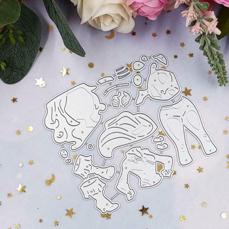 Maiden Girl Scrapbook Embossing Stencil Album Steel Mould for Paper Card