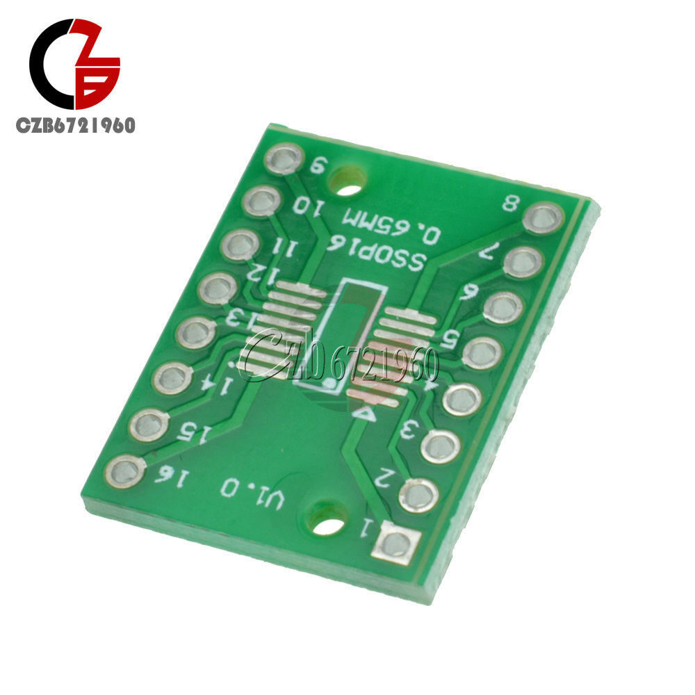 20pcs SOP16 SSOP16 TSSOP16 To DIP16 0.65/1.27mm IC Adapter PCB Board NEW