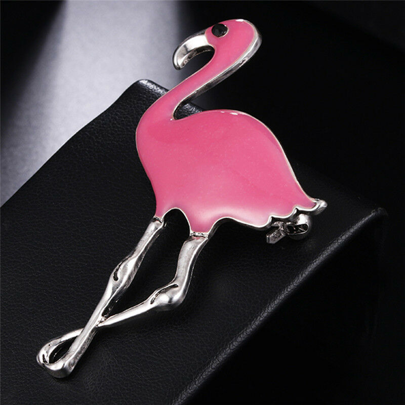 Trendy Enamel Flamingo Brooch Pins Woman Exclusive Badge Metal Jewelry Br.l8