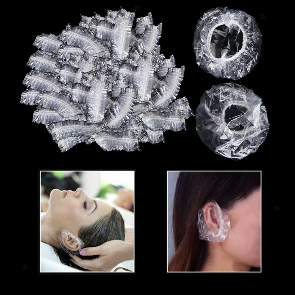 50x Waterproof Disposable Hair Cut Gown Protect Home Capes + Ear Covers