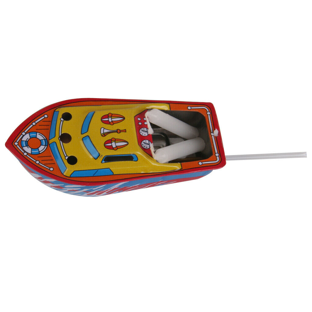Classic Heat Steam Candle Powered Boat Ship Speedboat Gift for Office Home