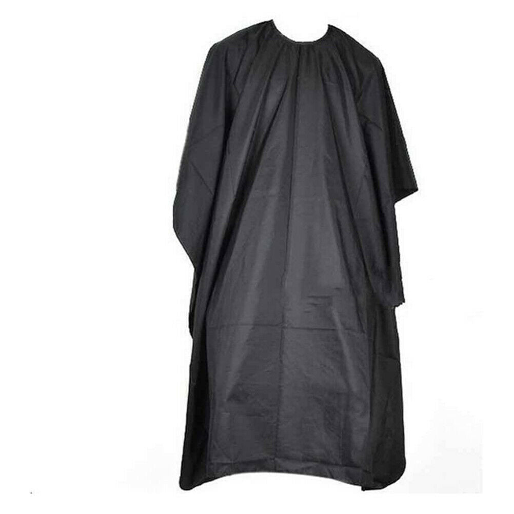 Black Hairdressing Gown Unisex Hair Cutting Gown Washable Barber Cape Salon Cape