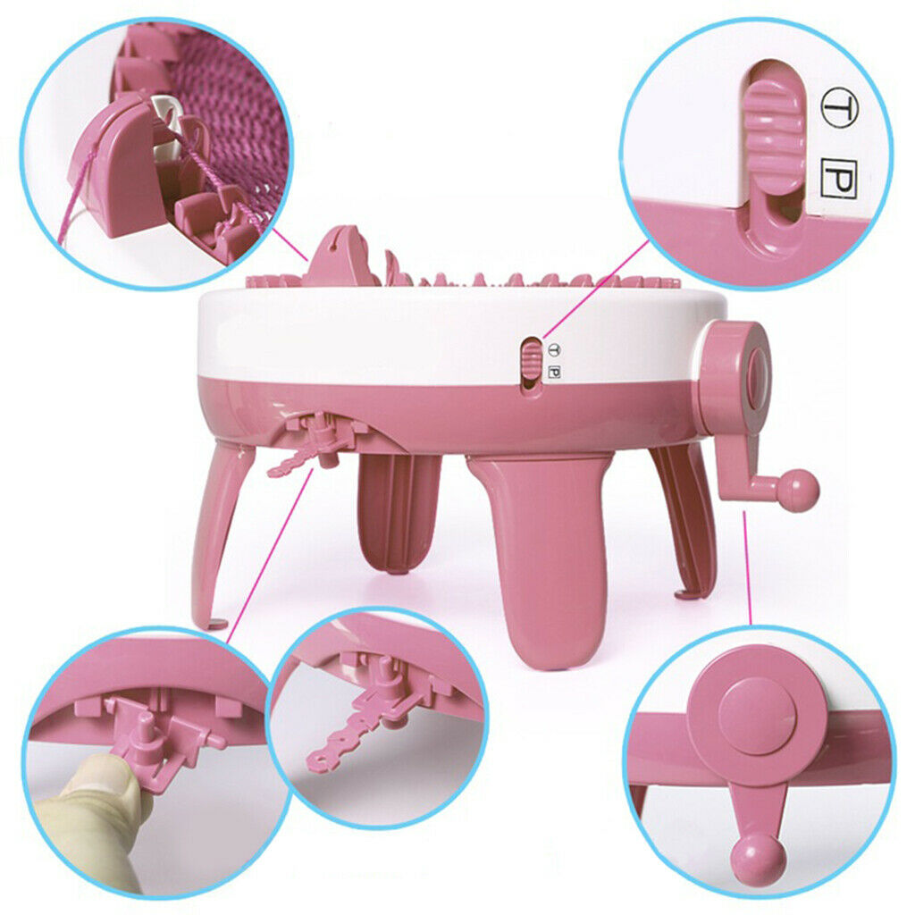Kids Children Large Plastic Hand Rotating Loom Knitting Machine DIY Hat Toys