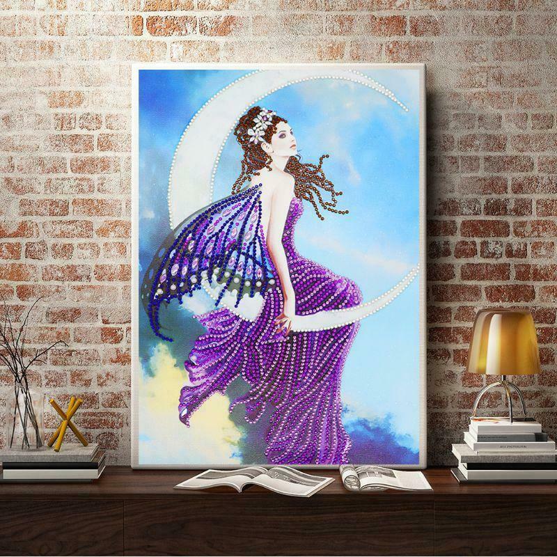 DIY Moon Girl 5D Special Diamond Painting Embroidery Cross Stitch Kit Crafts