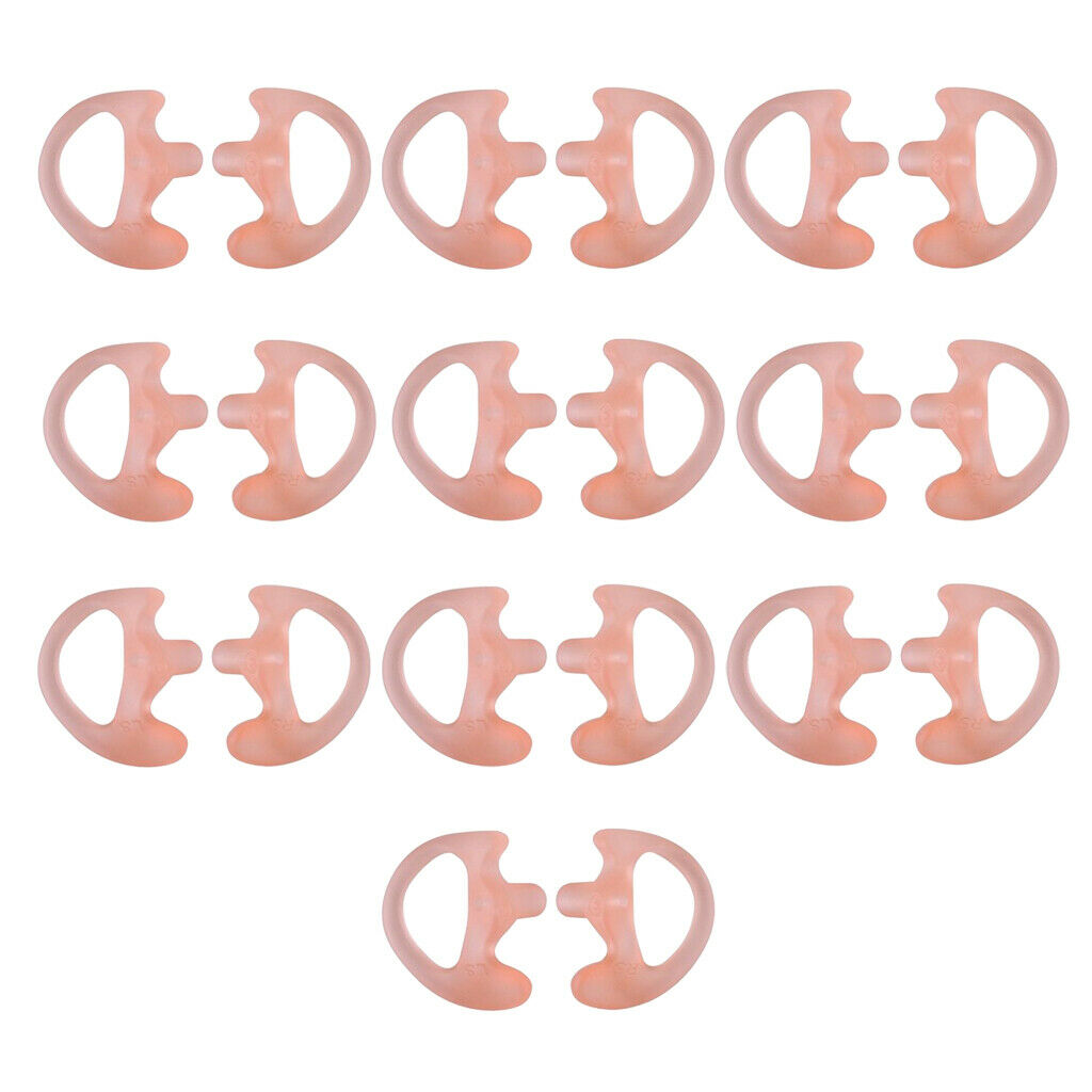 10Pair Replacement Earmold Earbuds Ear Plugs For Walkie Talkie Earphone Pink