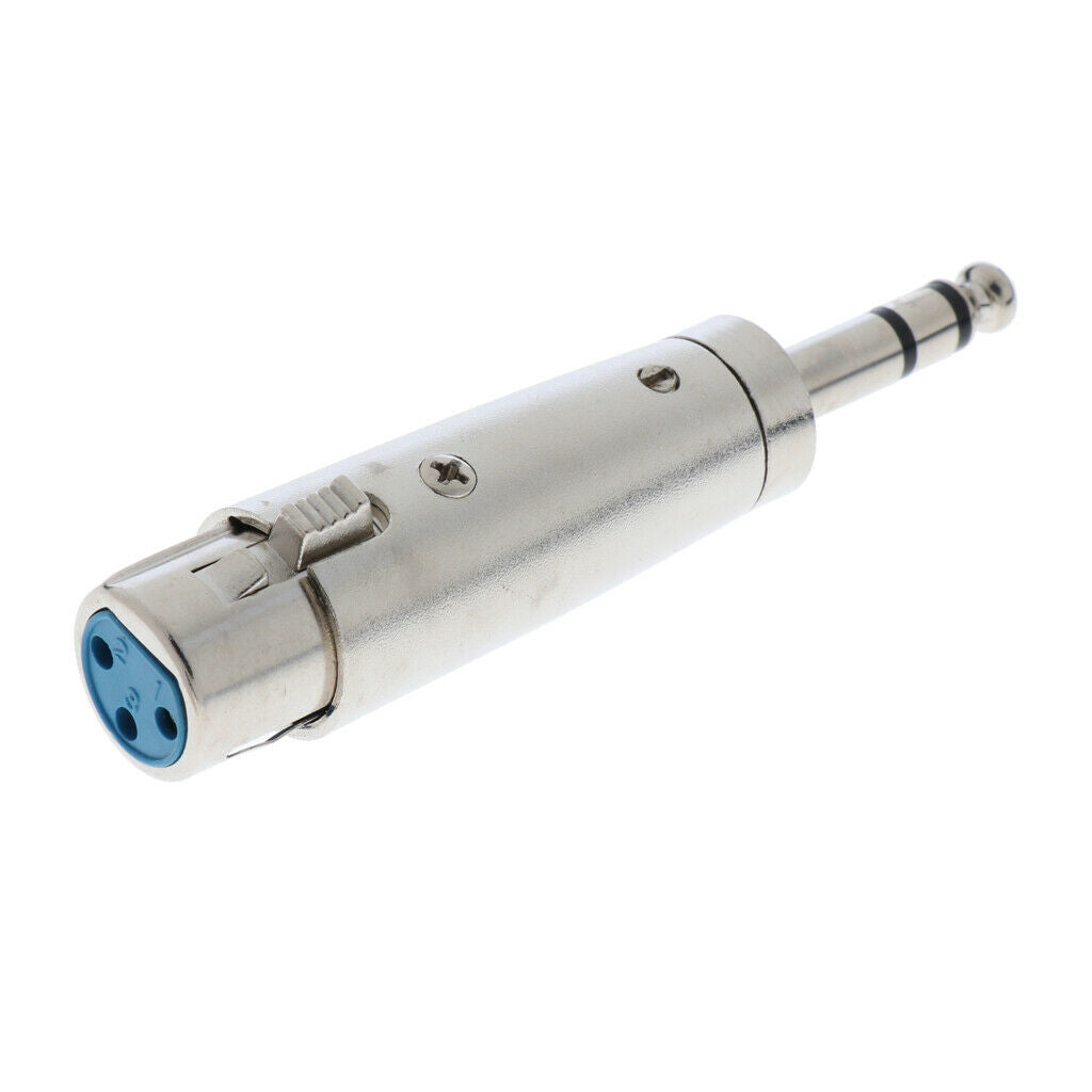 2 Pcs XLR Female to 6.35mm Stereo Sound Male Plug Audio Converter Adapter