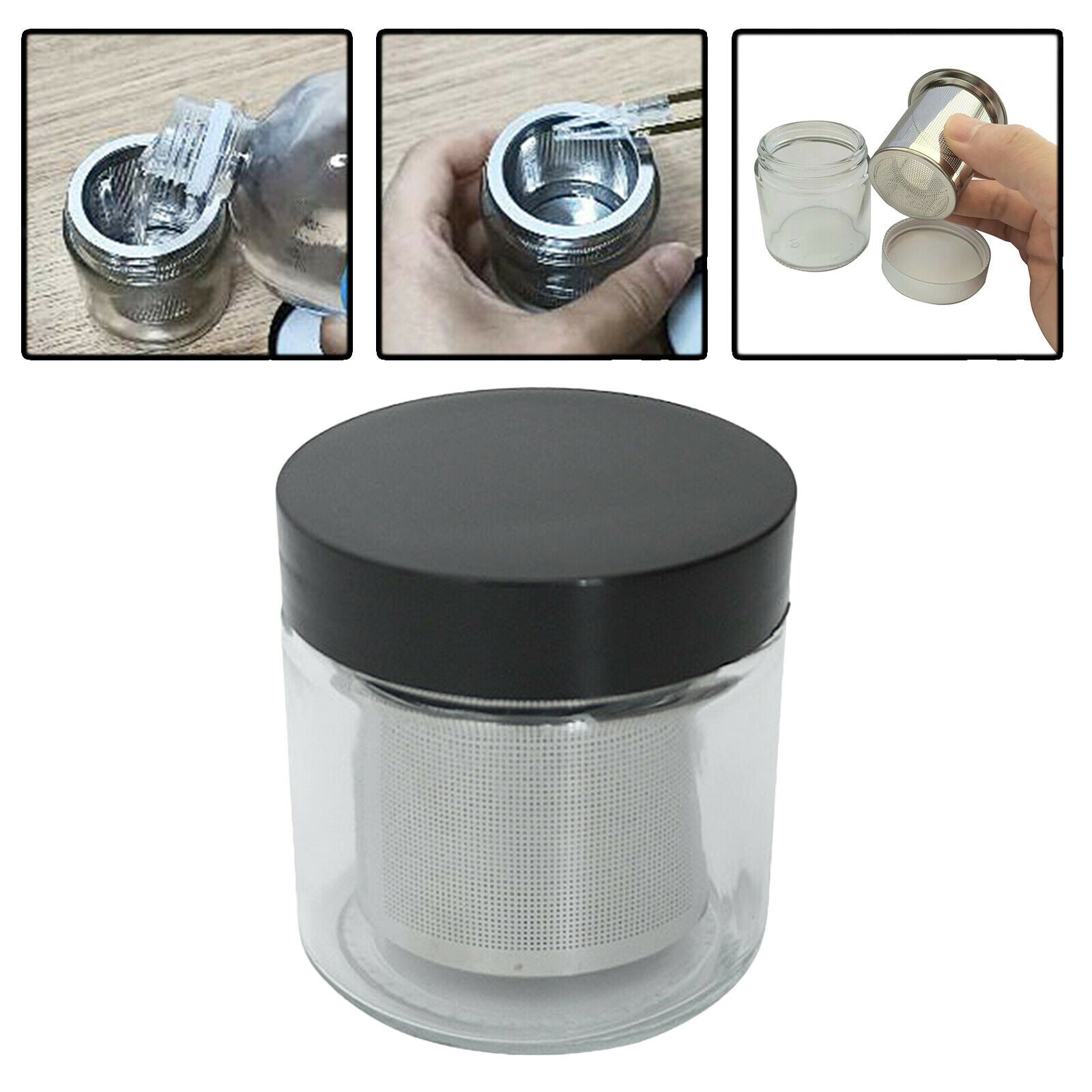 Diamond Washing Cup Jewelry Cleaning Jar 76x73mm Compact Accessories Cleaner