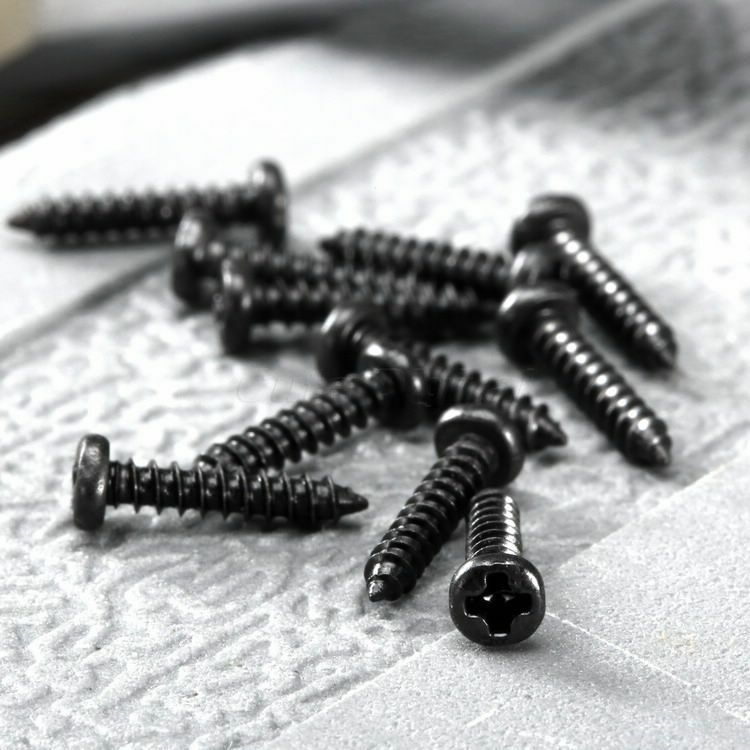 M2 x 10mm Carbon Steel Round Cross Head Self Tapping Screw  Fastener * 100