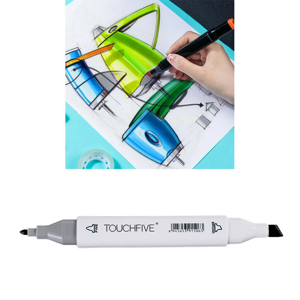 Dual Tips Permanent Marker Pen Alcohol Based Markers Black