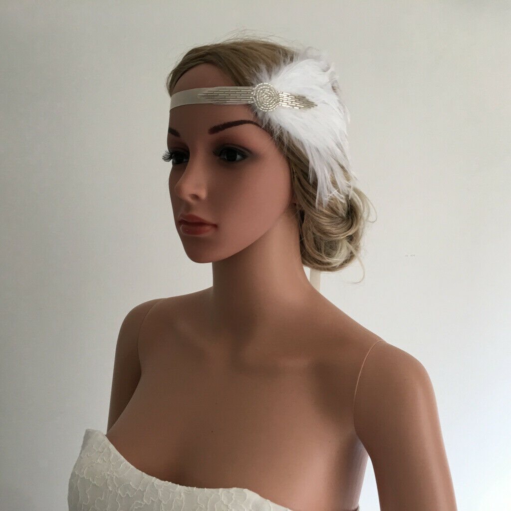 Ms.  Headband Of 1920s Large Fascinator Hair Accessories