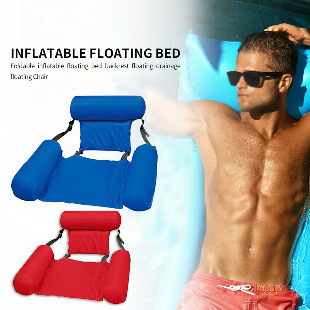2Set Swimming Floating Chair Pool Seats Inflatable Water Bed Lounge Chairs Float