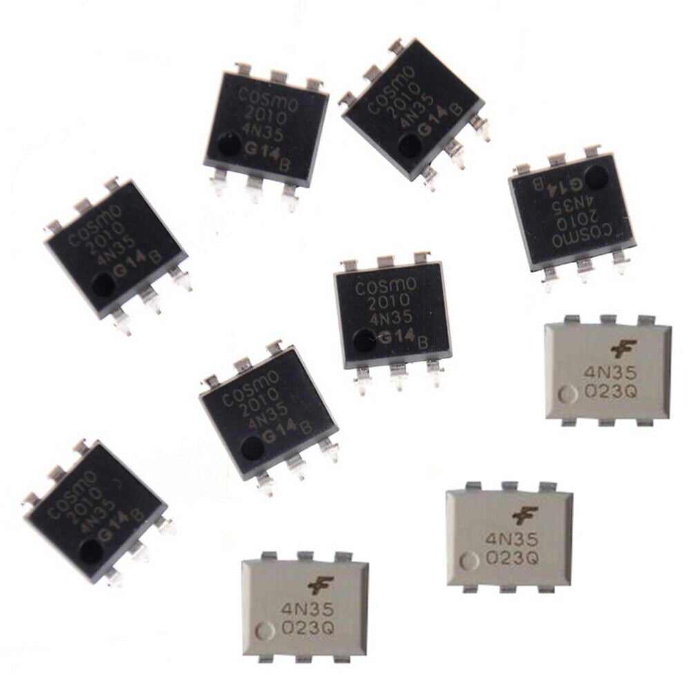 10Pcs 4N35 FSC Optocouplers Phototransistor 30V DIP6 ICBDD