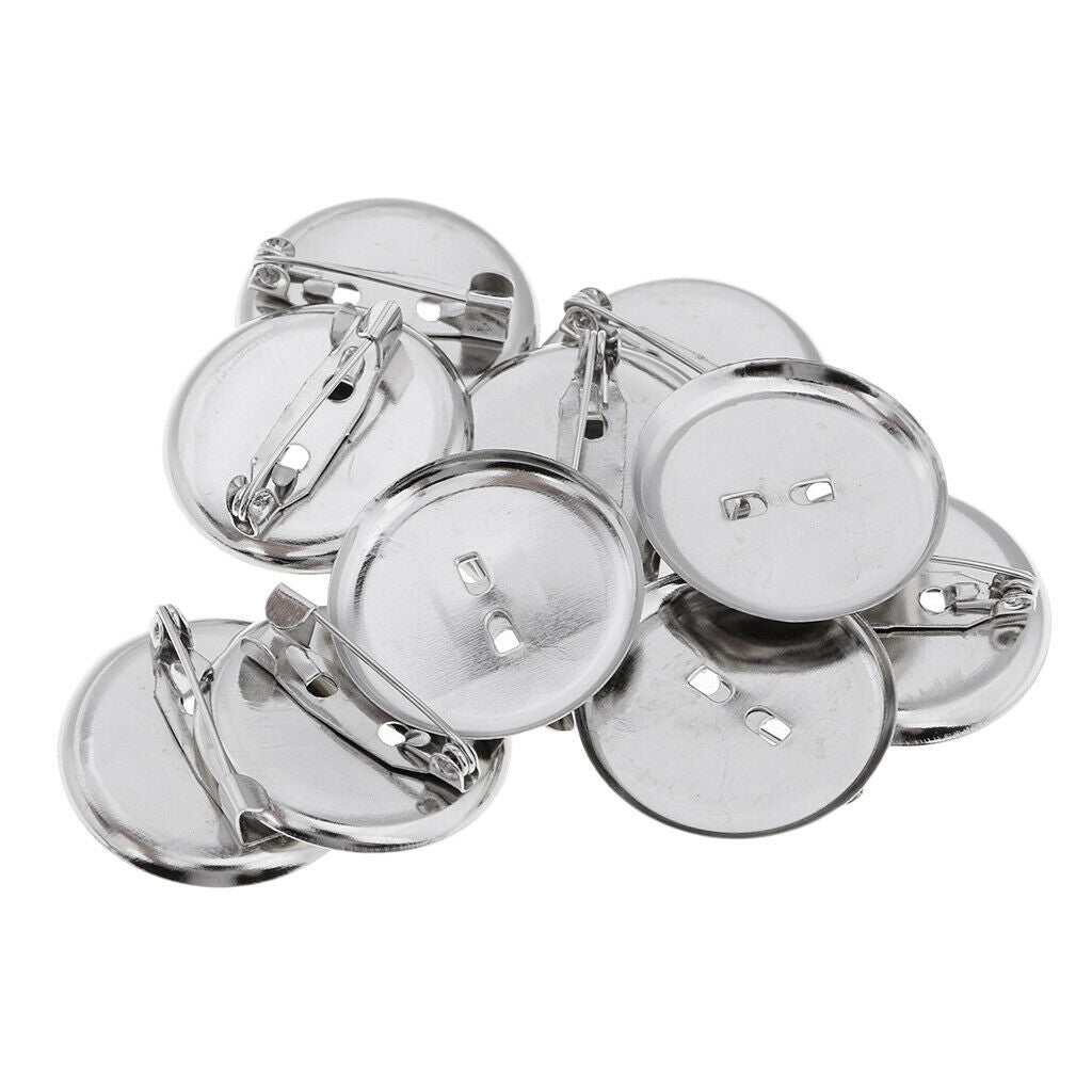 10   Pieces   Semi - Finished   Badge   Button   Supplies   Brooch   Blank