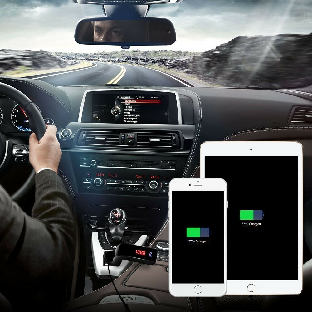 Bluetooth G7 Car Kit MP3 Player Handsfree FM Transmitter Radio USB Charger & AUX