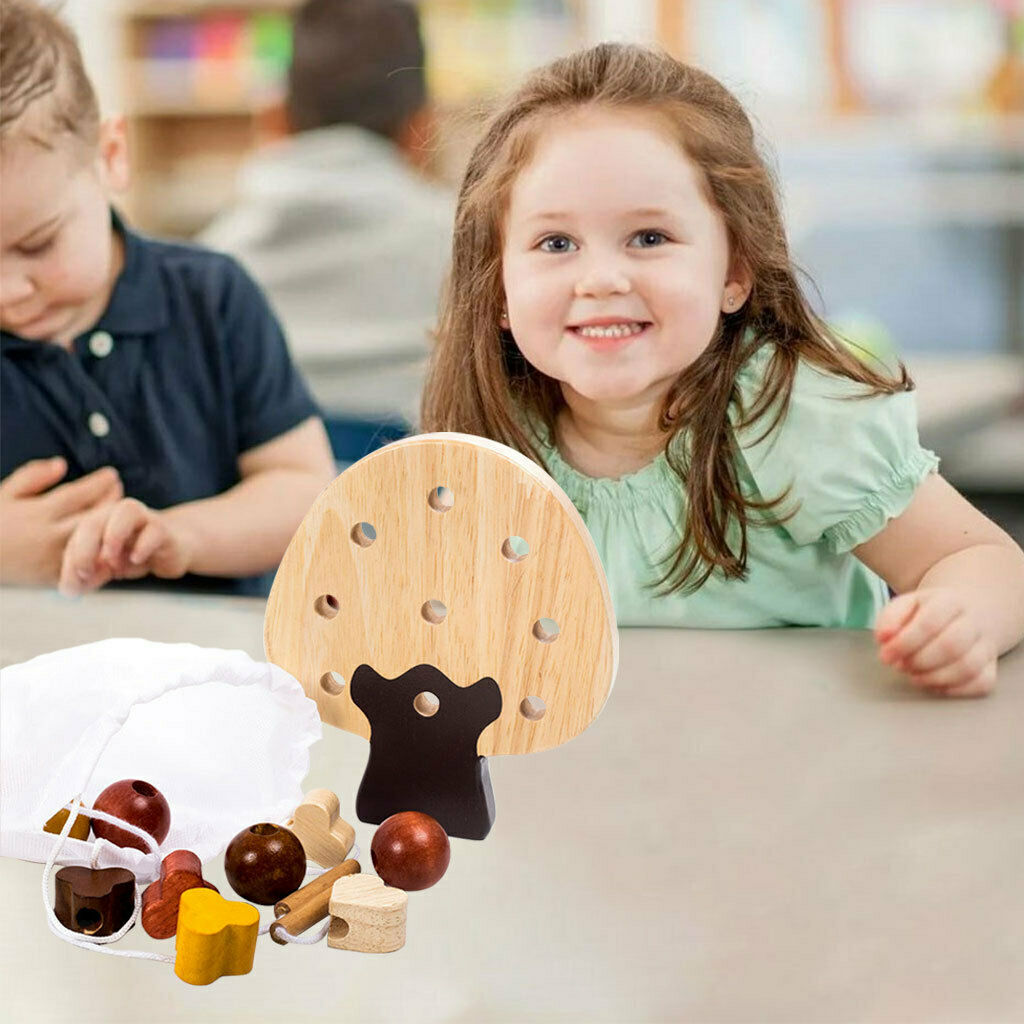 Wooden Puzzles Matching Game Wood Tree Chunky Jigsaw for Kids Toddlers