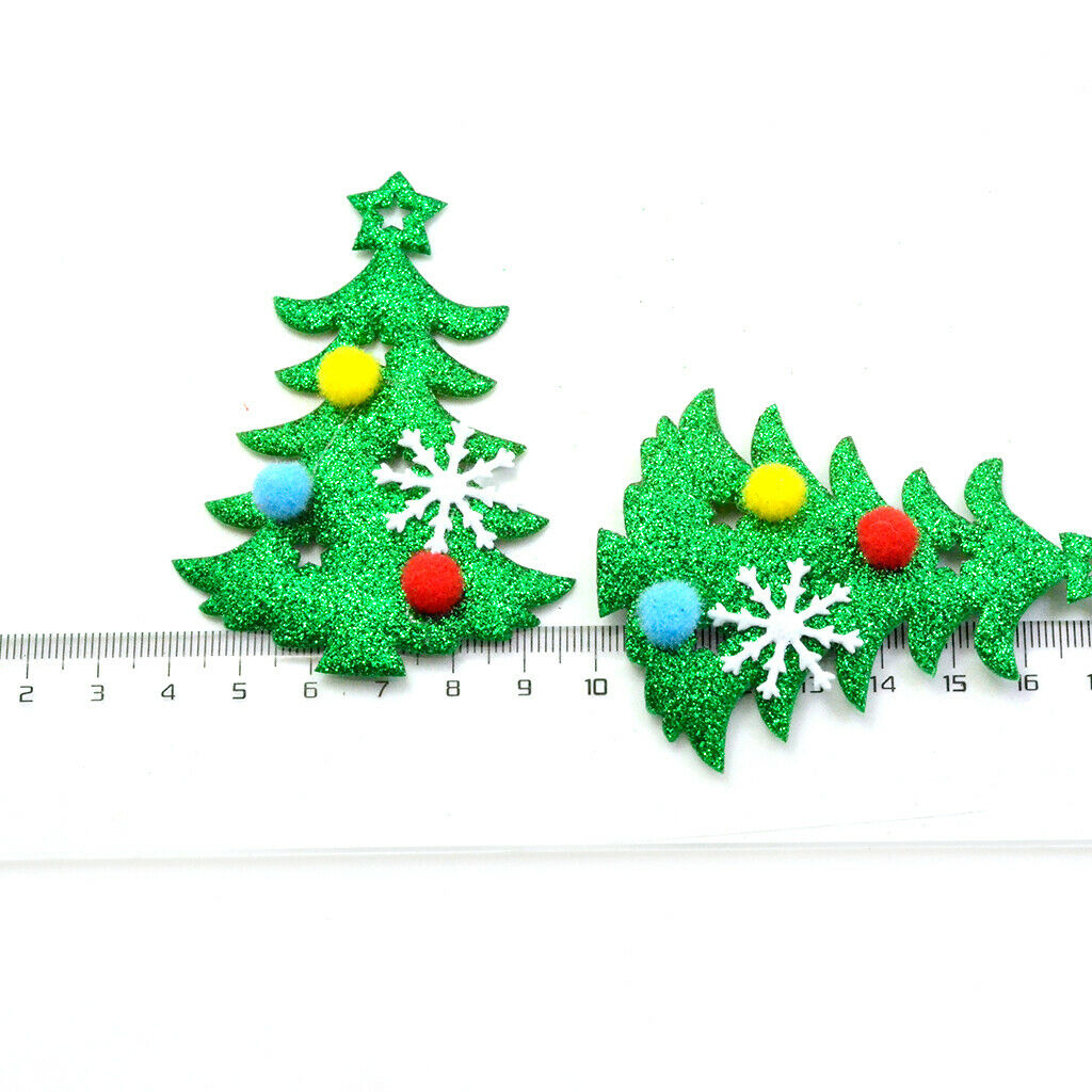 8Pcs Rainbow Christmas Tree Embellishments for Christmas Clothes Jewelry Sewing