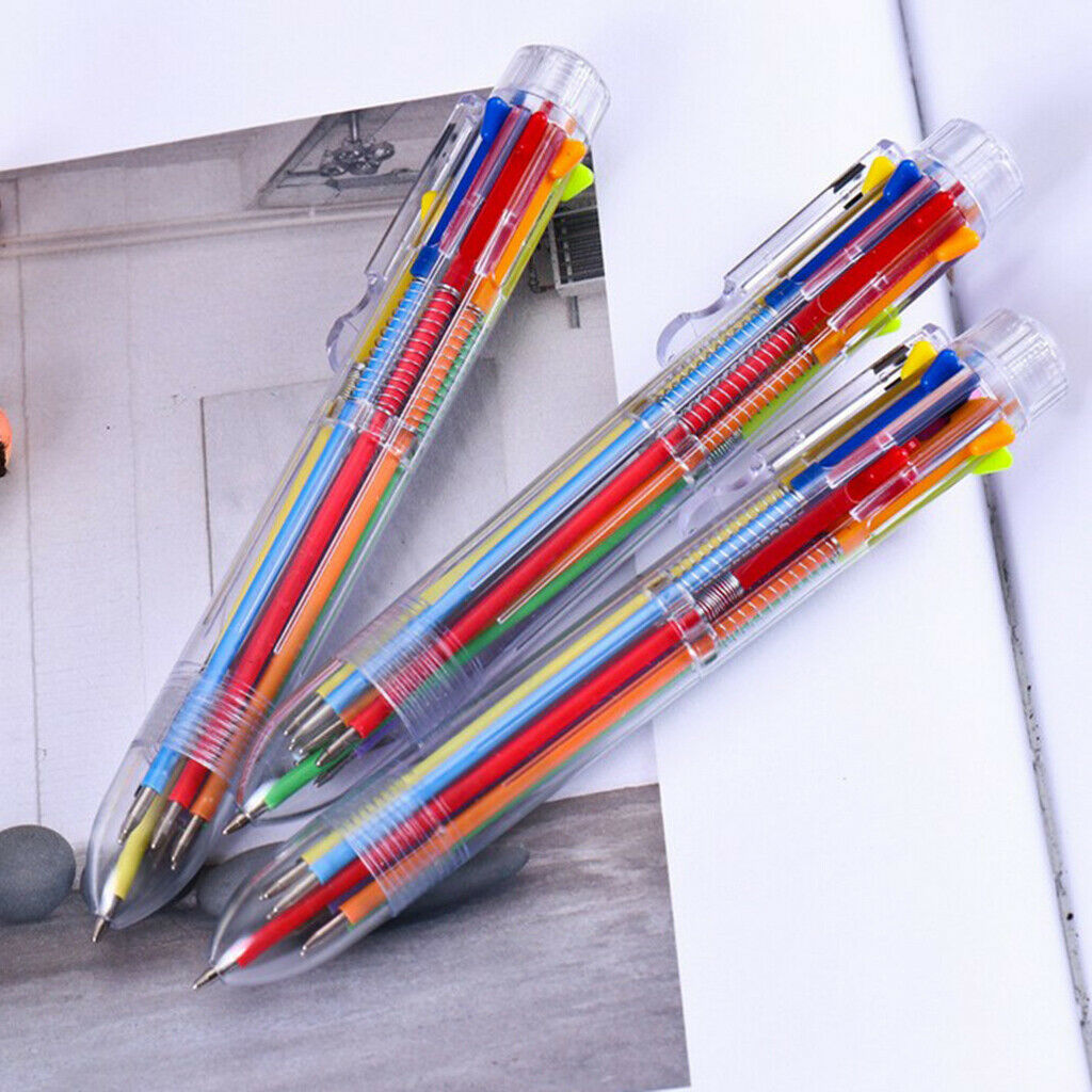 Multicolor 8-in-1 Style Ballpoint Pen Kids Gift Pen 0.5mm Multifunction