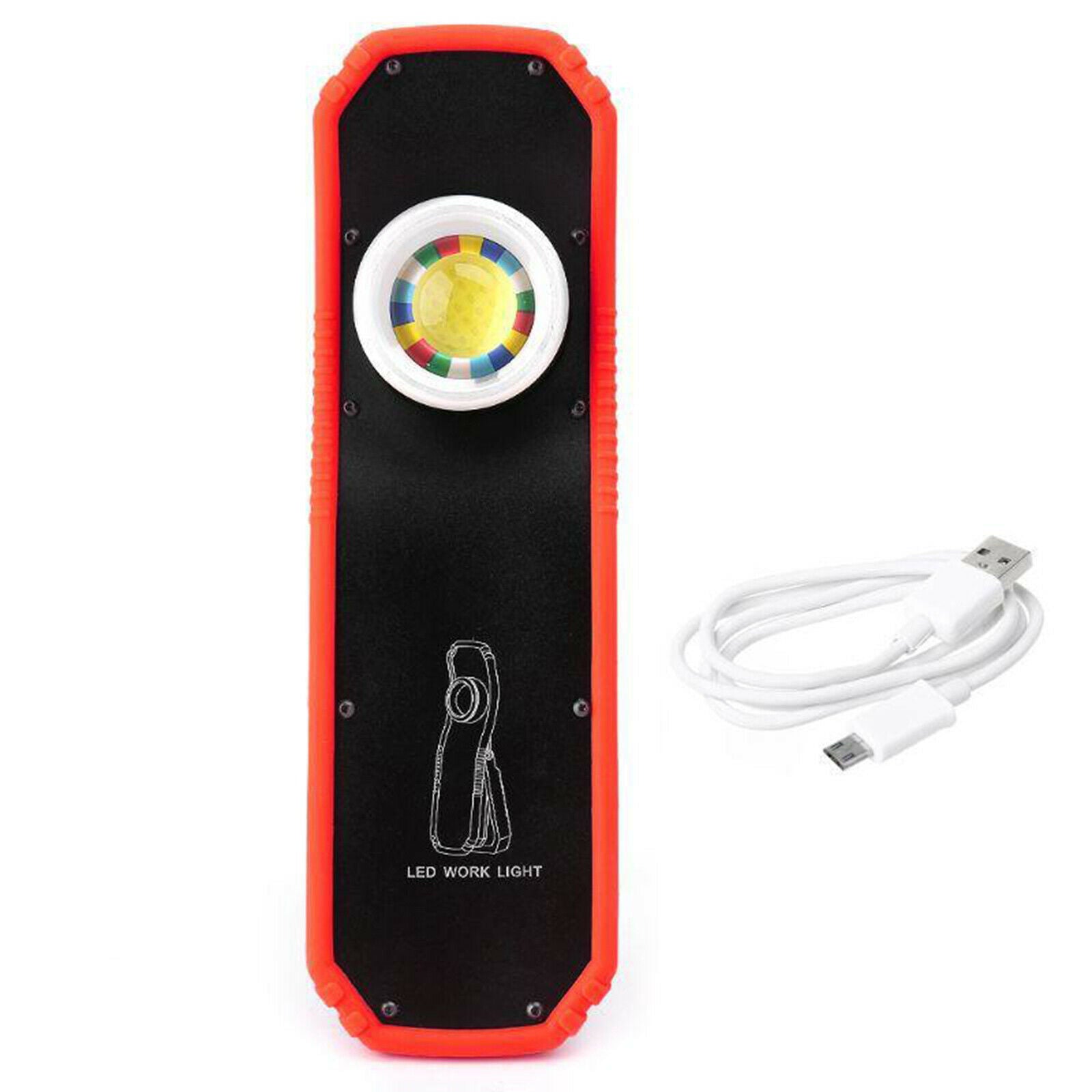 Lightweight LED COB Torch Rechargeable Magnetic Camping Lighting Work Light