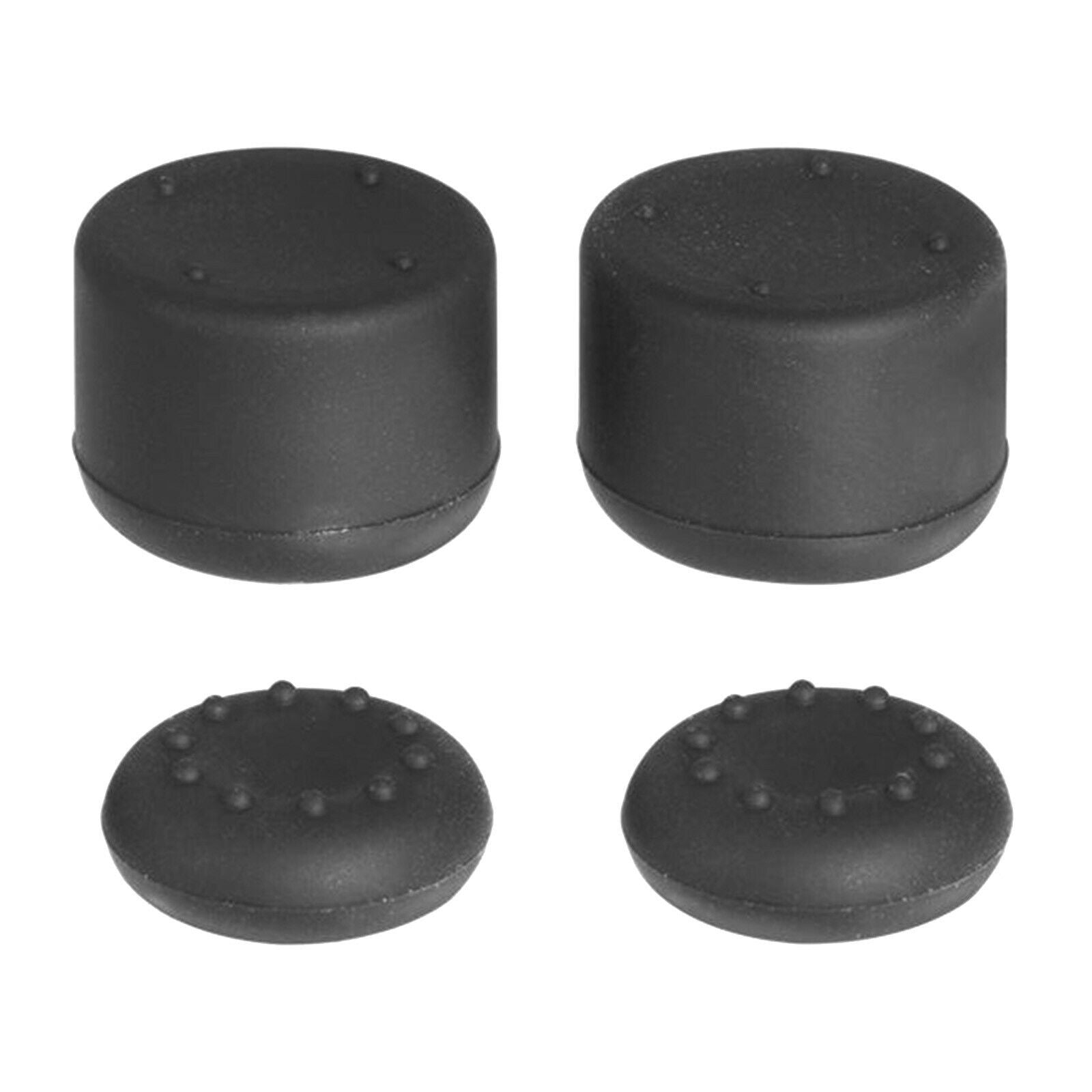 4 Pieces Black Rubber Thumb Grips Thumbstick Set for PS5 Controller Protection