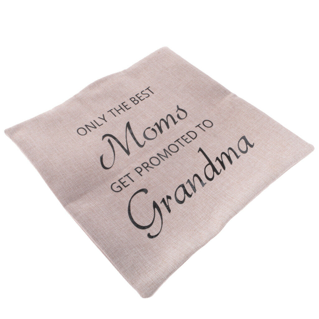 Only the Best Moms Get Promoted to Grandma Linen Cushion Case Throw Pillow Cover