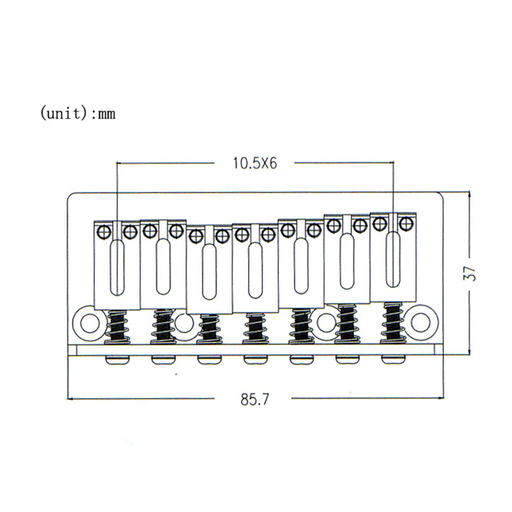 7 String Fixed Type Bridge with Wrench Screws for Electric Guitar
