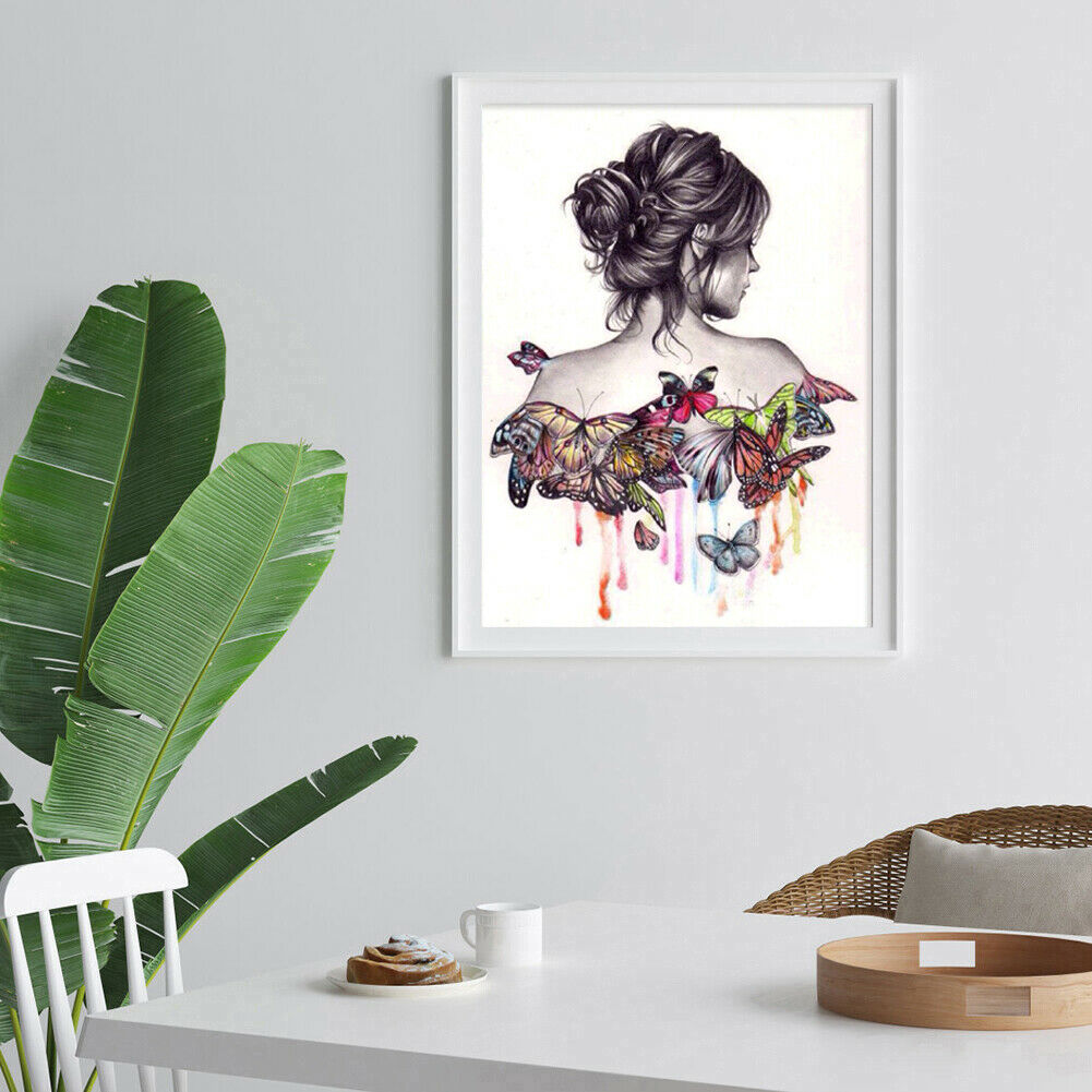 5D DIY Woman Back Full Square Drill Diamond Painting Needlework Decor Gifts @