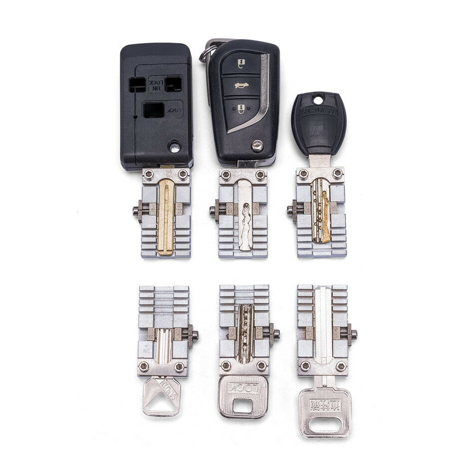 2x Cutting Clamp Fixture Tool For Special Car&Household Lock Key Locksmith Tool