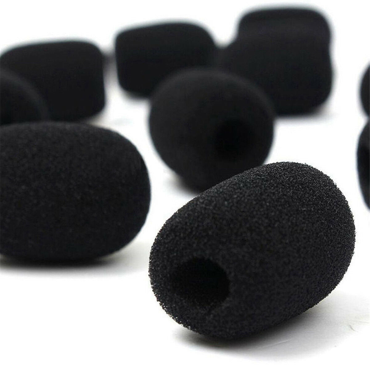 10PCS Microphone Headset Grill Windscreen Sponge Foam Black Mic Cover Hot