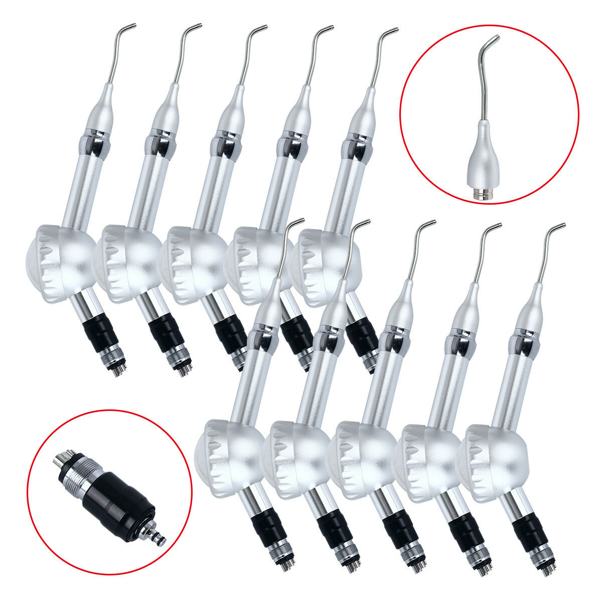 2X Dental Air Polishing Polisher Prophy+Quick Coupler Antisuction Hygien Design