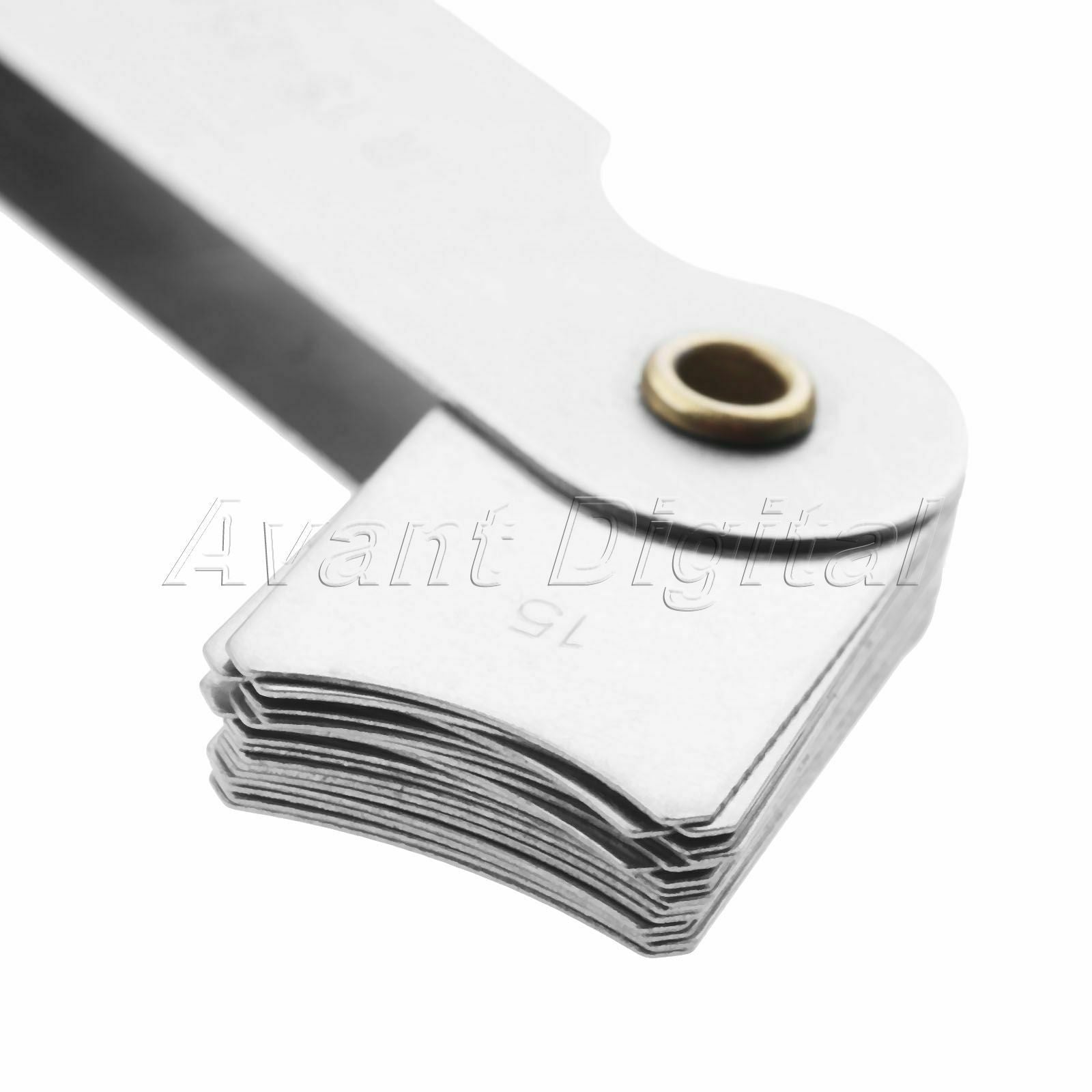 Professional Measuring Tool R15-25mm Radius Gauge Gage 32 Blades Stainless Steel