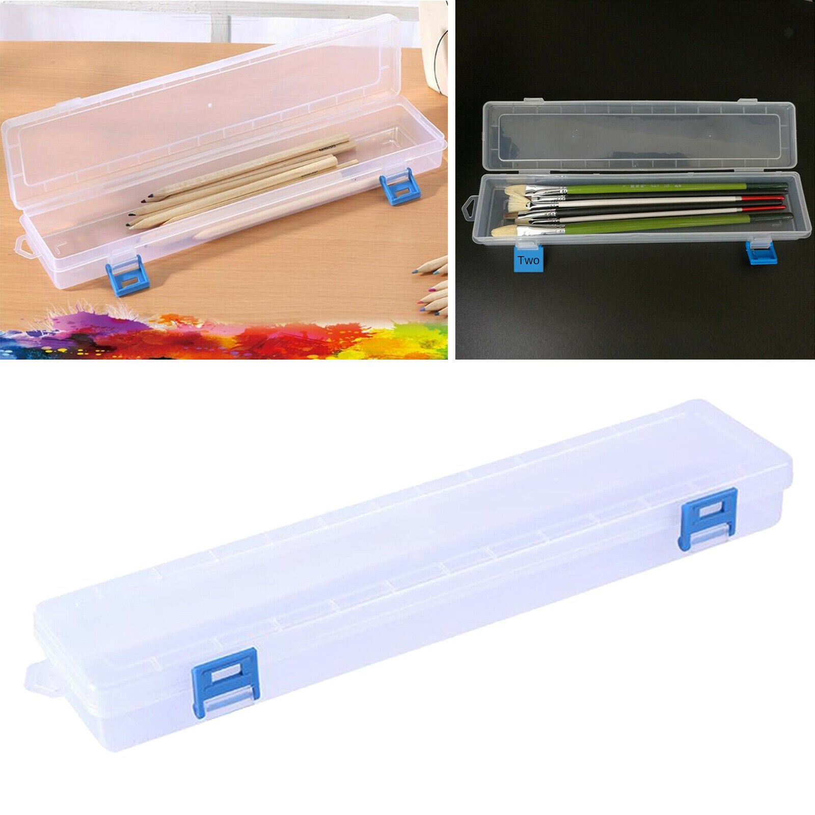 Plastic box storage organzier case jewelry box for color brush pen