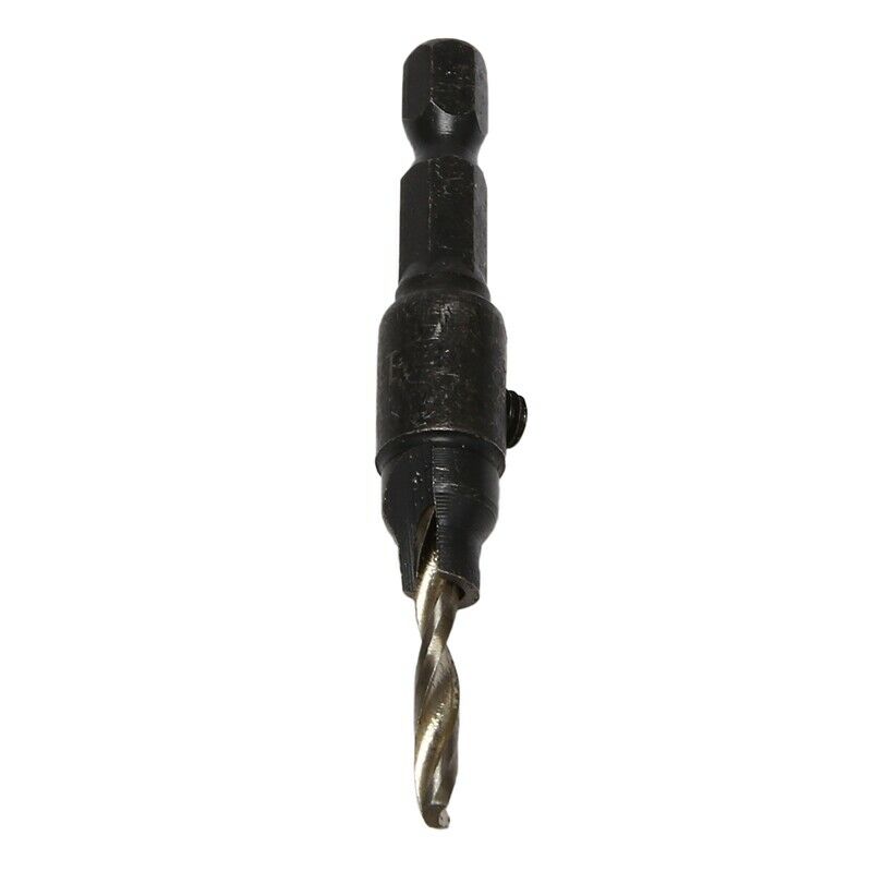 4x Countersink HSS Taper  Change #6 #8 #10 #12 Drill Tool Bits 1/4 Hex Shank LG1