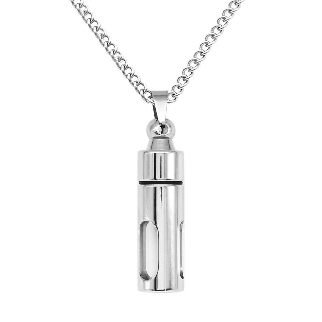 2Set Necklace Pet Urn Ashes Keepsake for Hair Perfume Memorial Jewelry