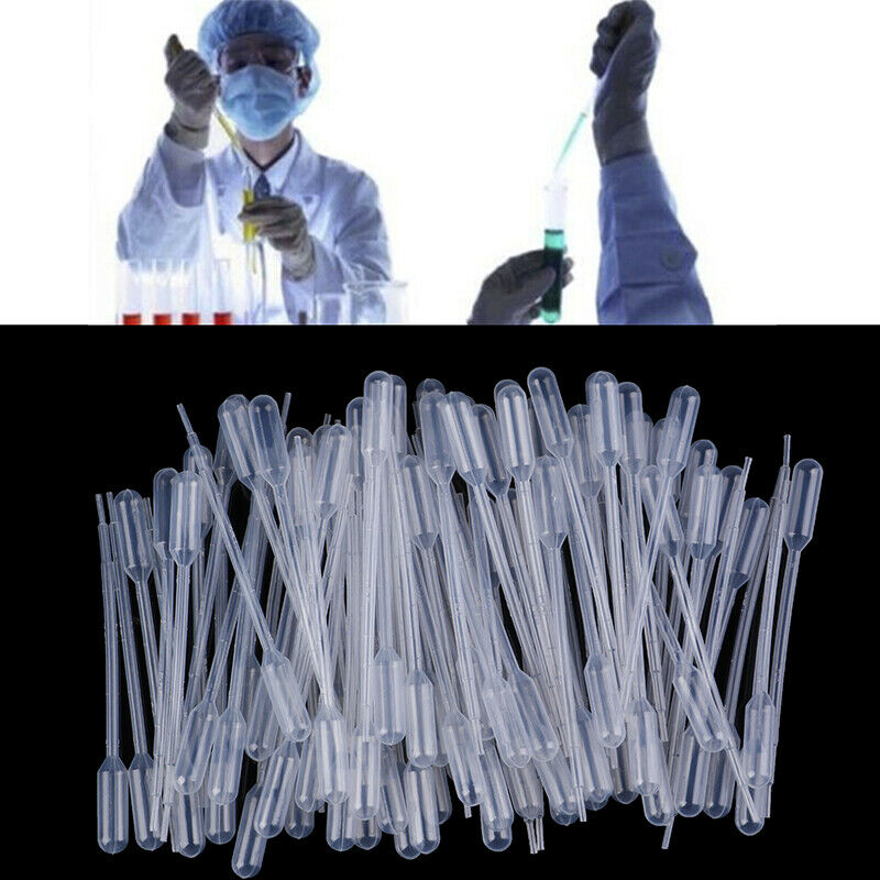 100Pcs 1ML Disposable Plastic Eye Dropper Set Transfer Graduated PipDEAU