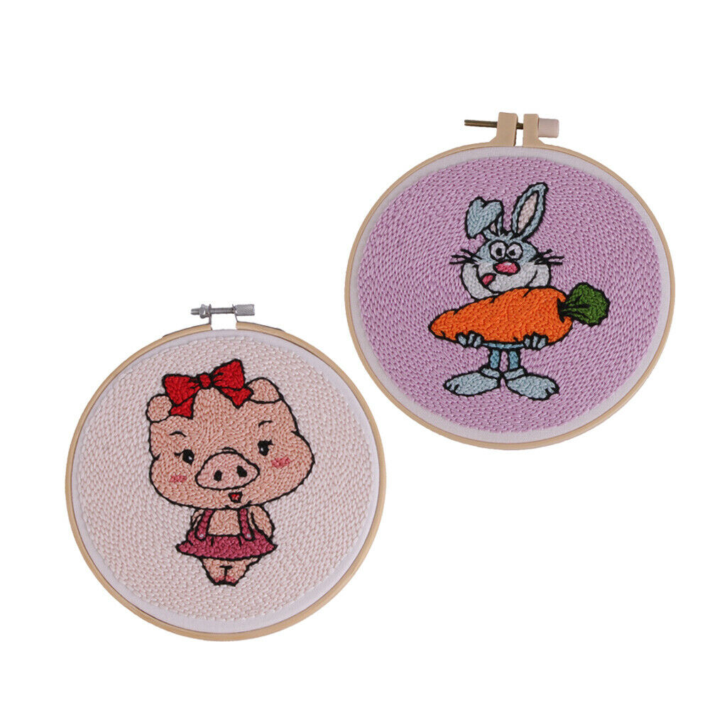 Animal Punch Needle Kits Punch Embroidery Pen DIY Crafts for Beginner 2