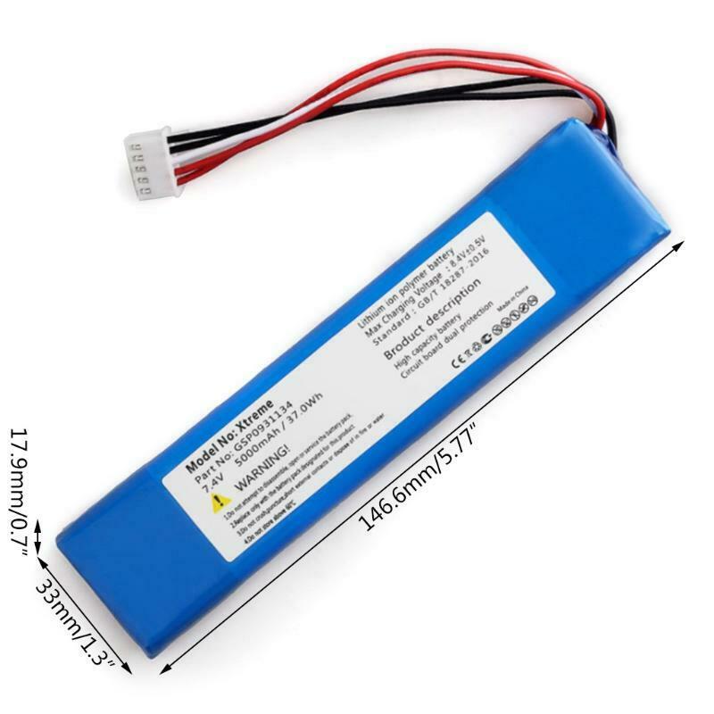 Rechargable Battery7.4V 5000mAh Li-Polymer for Xtreme Wireless Speaker Repair